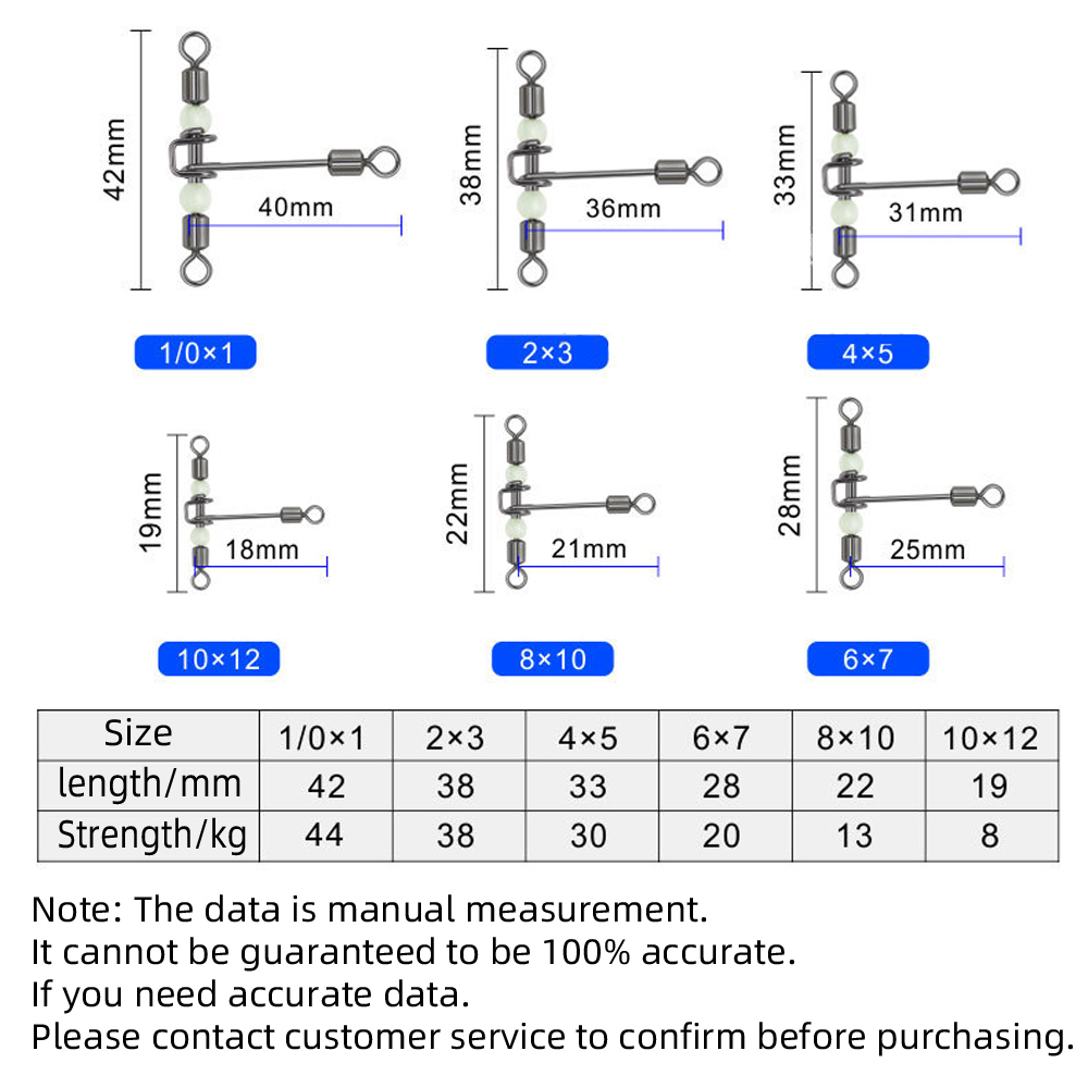 DNDYUJU 10pcs 3way Luminous T- - Fishing Hook Assortment review and price