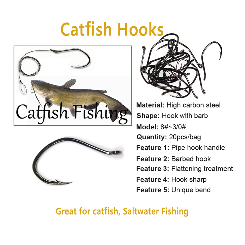 Wifreo 20pcs V Shape Catfish H - Fishing Hook Assortment review and price