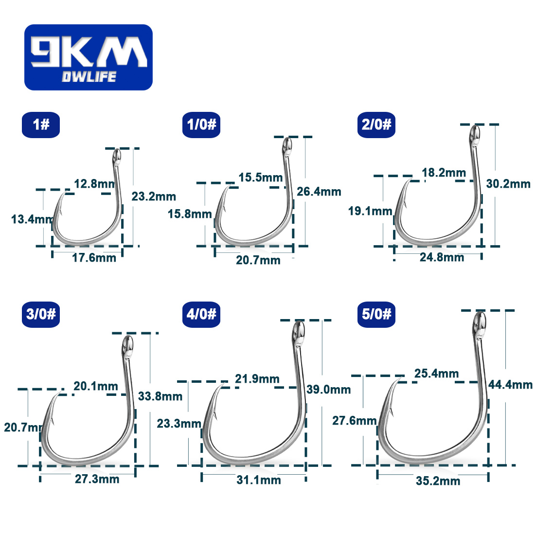 9KM Fishing Hooks Saltwater Li - Fishing Hook Circle review and price