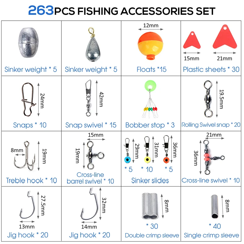 263pcs Outdoor Fishing Accesso - Fishing Hook Jig review and price