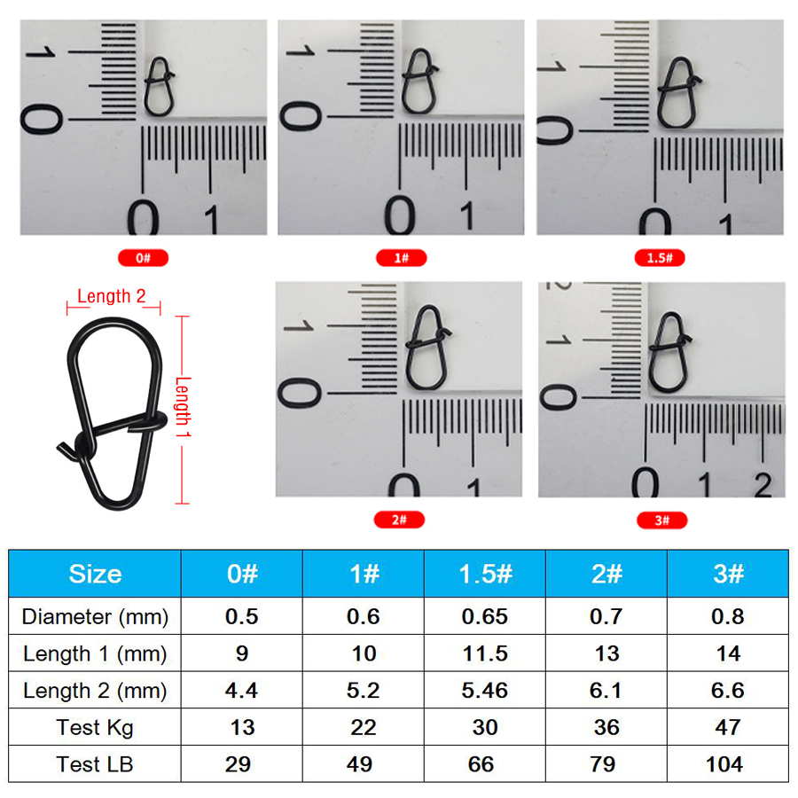 50Pcs Crankbait Snaps Stainles - Fishing Hook Stainless Steel review and price