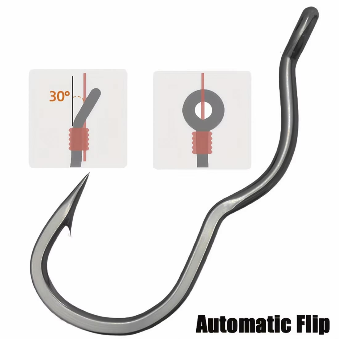 50 Pcs Durable Automatic Flip  - Fishing Hook Assortment review and price