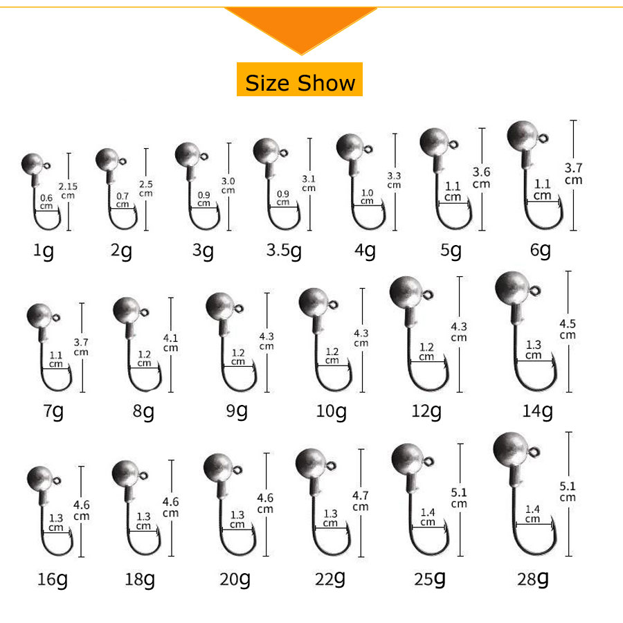 WODJYJ 1g 2g 3g 4g 5g 7g 8g 10 - Fishing Hook Assortment review and price